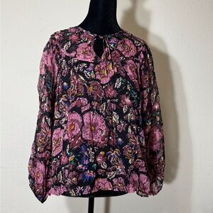 Cleobella Chiffon 3/4 Sleeve Floral Blouse - S - NWOT